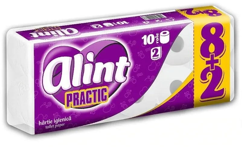 Hartie igienica Alint, 2 straturi, 10 role/set