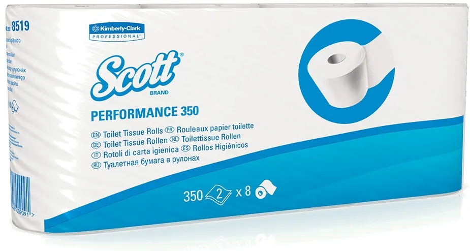 Hartie igienica Kimberly-Clark Scott, 2 straturi, 8 role/pachet