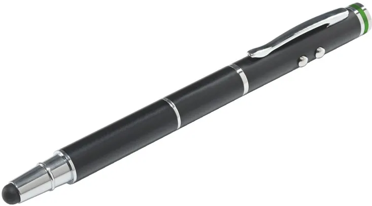 Pix Stylus LEITZ Complete 4 in 1, pentru touchscreen, lanterna LED, pointer laser rosu, 100m, negru