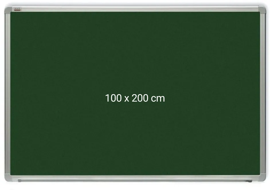 Tabla verde magnetica cu rama din aluminiu, 100 x 200 cm, pentru creta, Optima