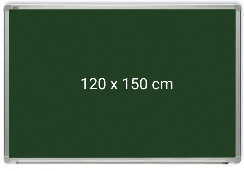 Tabla verde magnetica cu rama din aluminiu, 120 x 150 cm, pentru creta, Optima