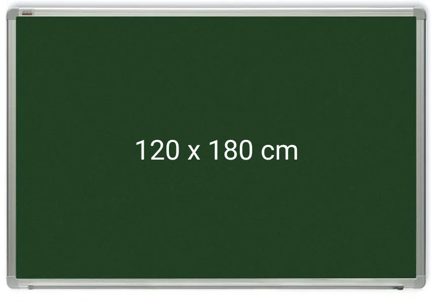 Tabla verde magnetica cu rama din aluminiu, 120 x 180 cm, pentru creta, Optima
