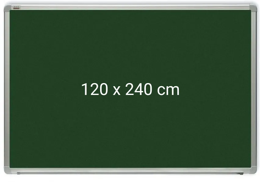 Tabla verde magnetica cu rama din aluminiu, 120 x 240 cm, pentru creta, Optima