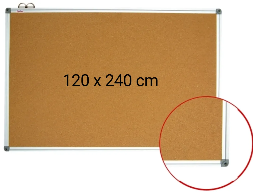 Panou pluta cu rama din aluminiu, 120 x 240 cm, Optima