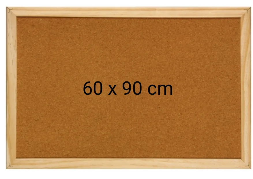 Panou pluta cu rama din lemn, 60 x 90 cm, Optima