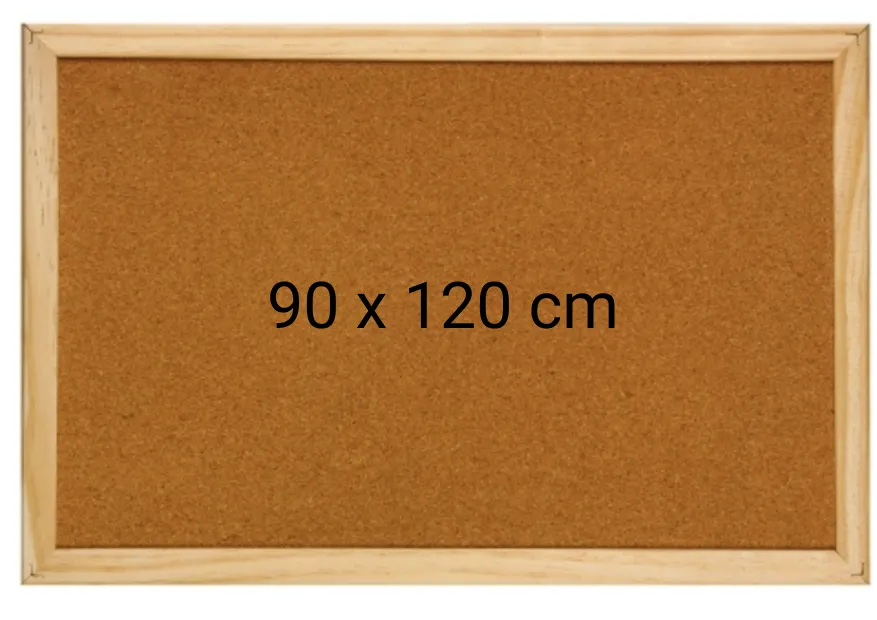 Panou pluta cu rama din lemn, 90 x 120 cm, Optima