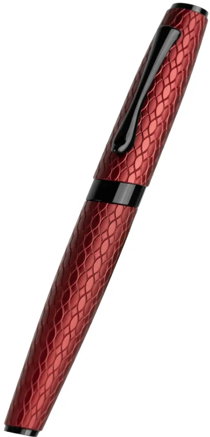 Stilou DIPLOMAT Cobra, cu penita M, din otel inoxidabil - burgundy guilloche