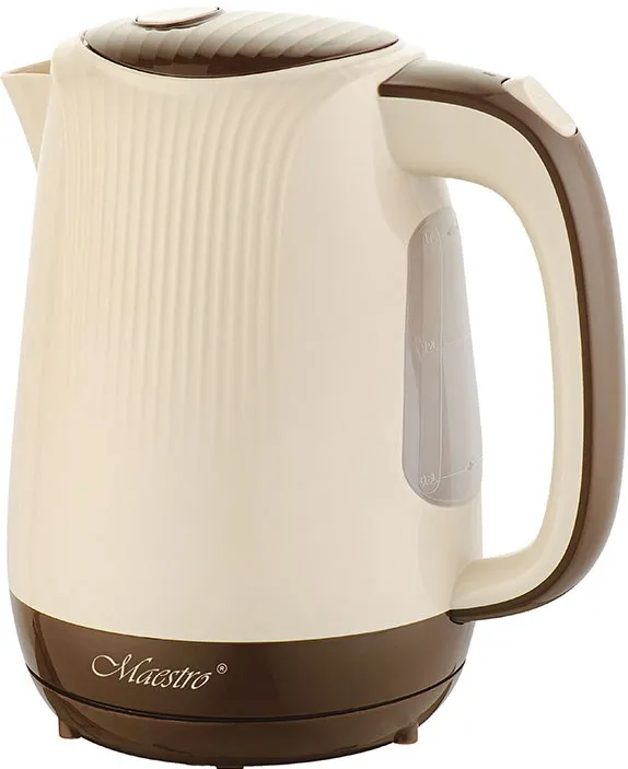 Feel-Maestro MR042 beige electric kettle 1.7 L Beige, Brown 2200 W