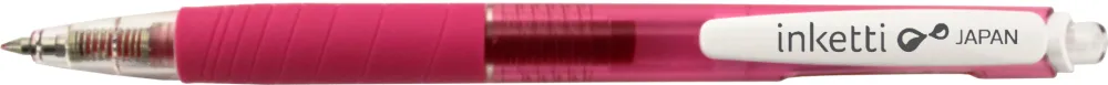 Pix cu gel PENAC Inketti, rubber grip, 0.5mm, corp roz transparent - scriere roz
