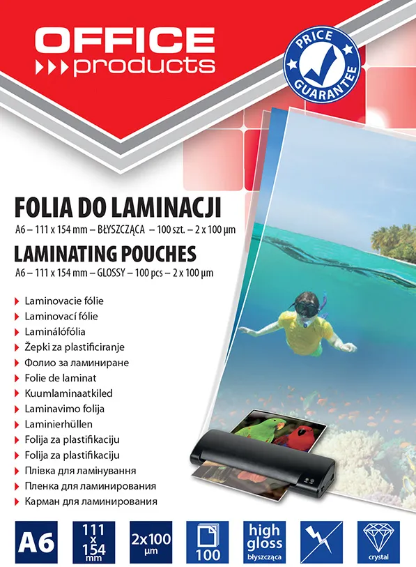 Folie laminare, A6 100 microni 100buc/top Office Products