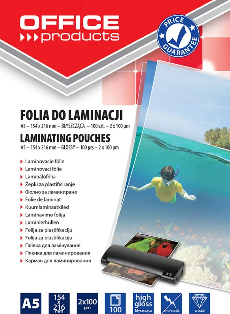 Folie laminare, A5 100 microni 100buc/top Office Products