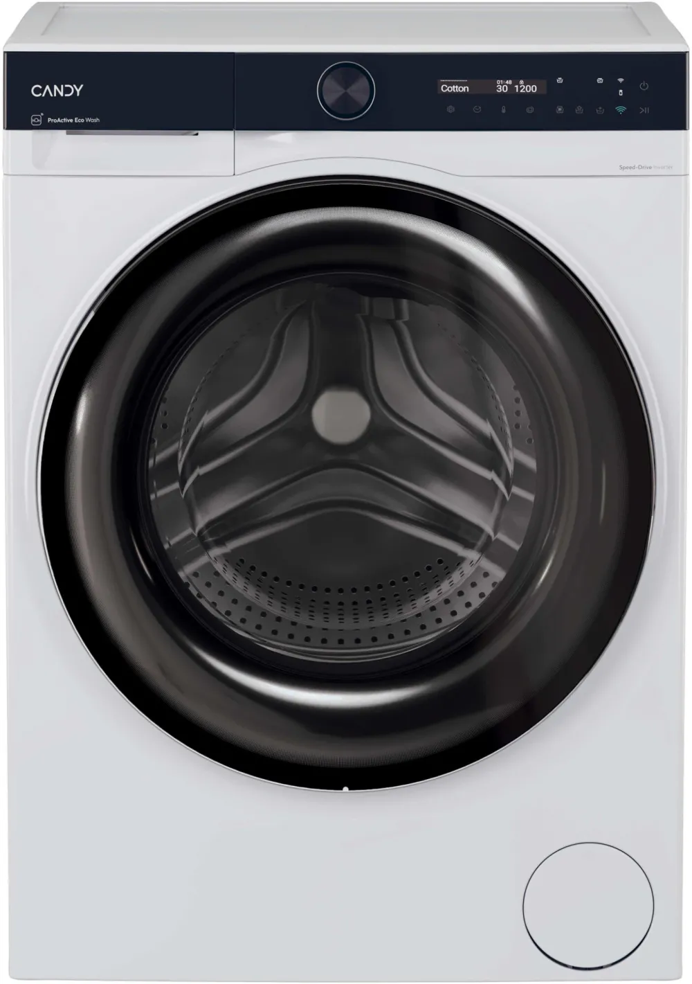 Masina de spalat rufe BS 410B10-S, 10 kg, 1400 rpm,Motor Inverter, A-40%, Steam,LCD touch display, Soft Drum, Dual Spray,Programe rapide de spalare, Wifi, alba