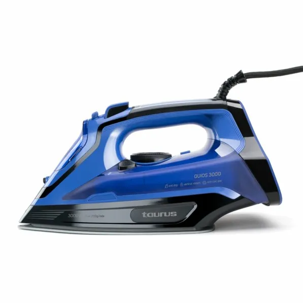 Fier de calcat cu abur Taurus Quios 3000 talpa ceramica 3000 W negru/albastru