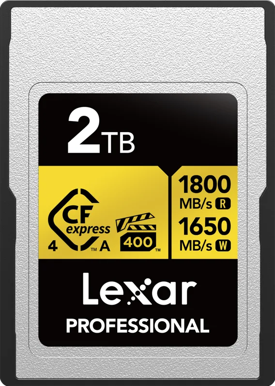 Lexar CFexpress 4.0 Pro Gold, VPG400/IP68, R1800/W1650/SW1400 (Type A) 2TB