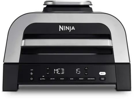 Gratar electric si airfryer Ninja Foodi Smart XL AirGrill DG551EU, 1760 W, functie friteuza aer cald, 40°- 260°C, 6 functii, negru