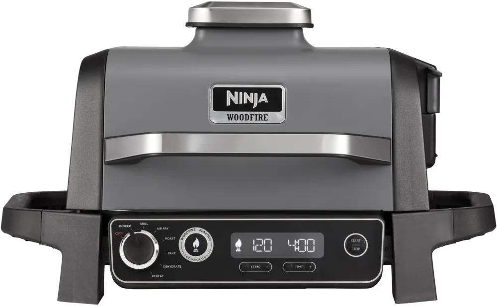 Gratar si afumator electric Ninja Woodfire OG701EU, 2400w, 7 functii de gatit, gri