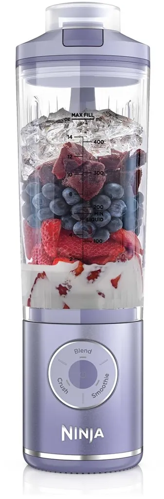 Blender portabil Ninja Blast Max BC251EULD, capacitate 570 ml, 3 programe, tehnologie Auto-iQ, Lavender