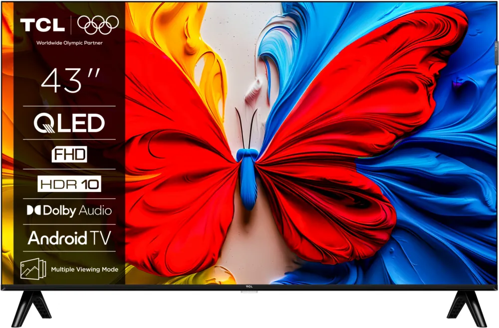 Televizor QLED TCL 108 cm (43") 43S51K, Full HD, Smart TV, WiFi, CI