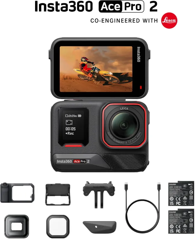 Insta360 - camera video sport 8K - Ace Pro 2 Ultimate Videography Bundle