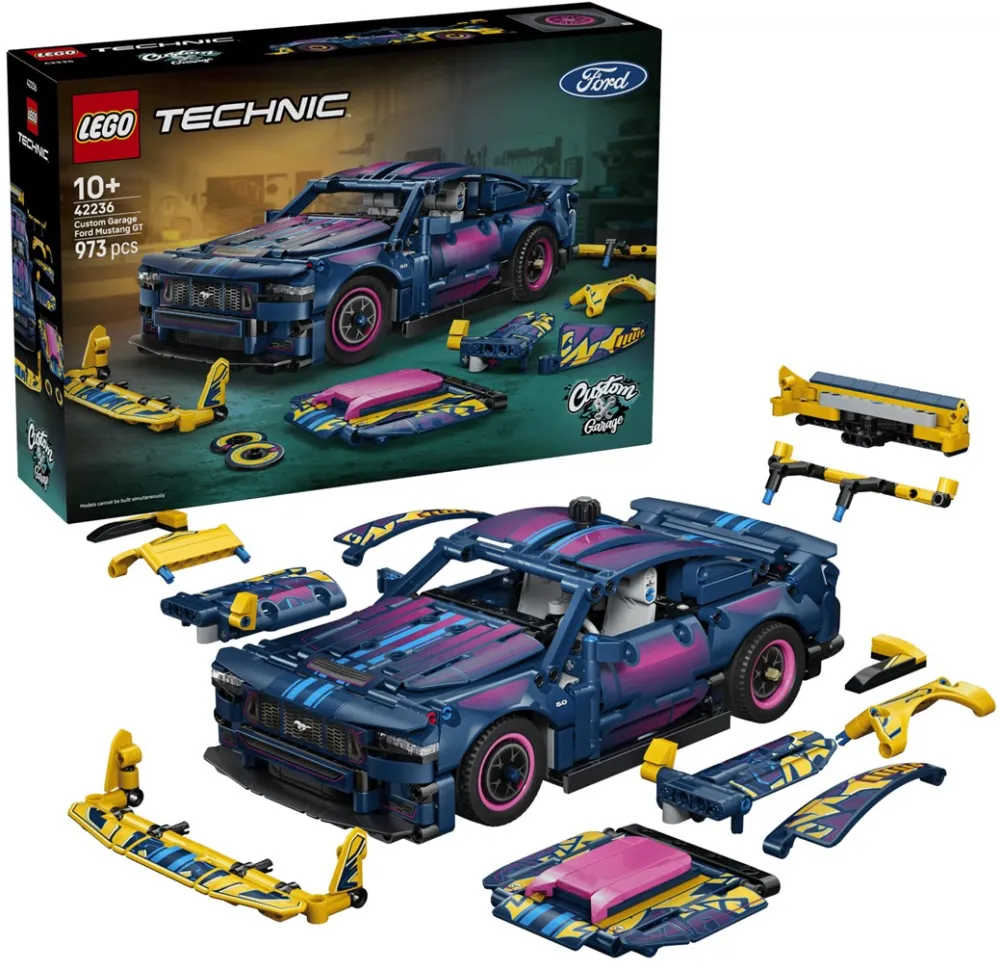 Set de constructie LEGO Technic Masina personalizata Ford Mustang GT 42236, 973 piese