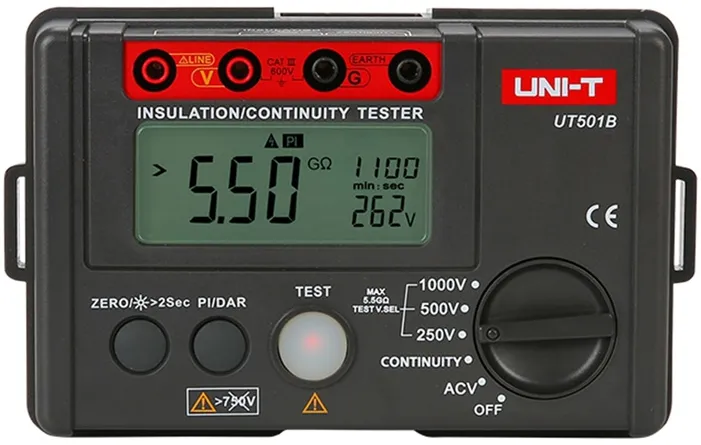 Tester de rezistență de izolație Uni-T UT501B