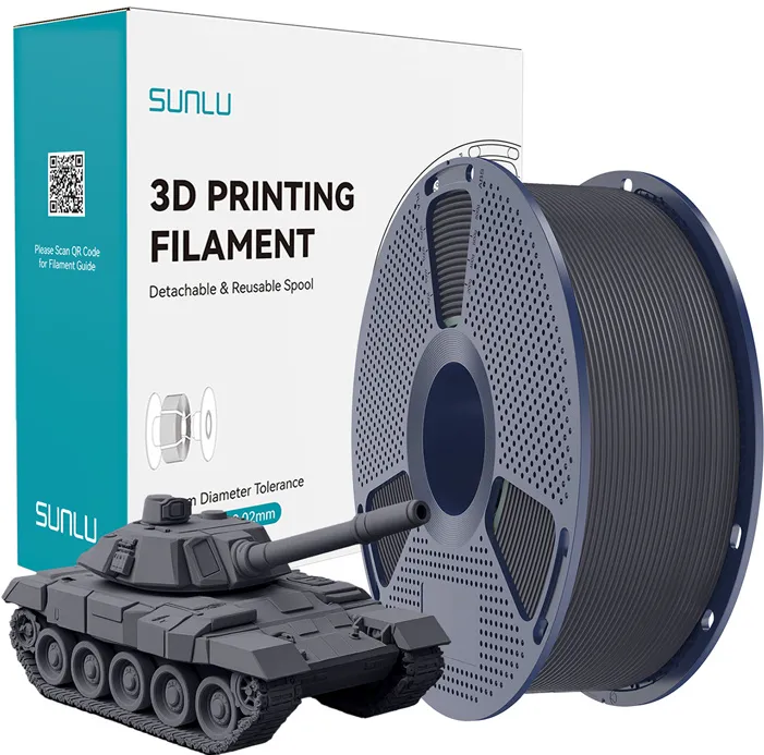 Filament Sunlu PLA+ de mare viteză, gri