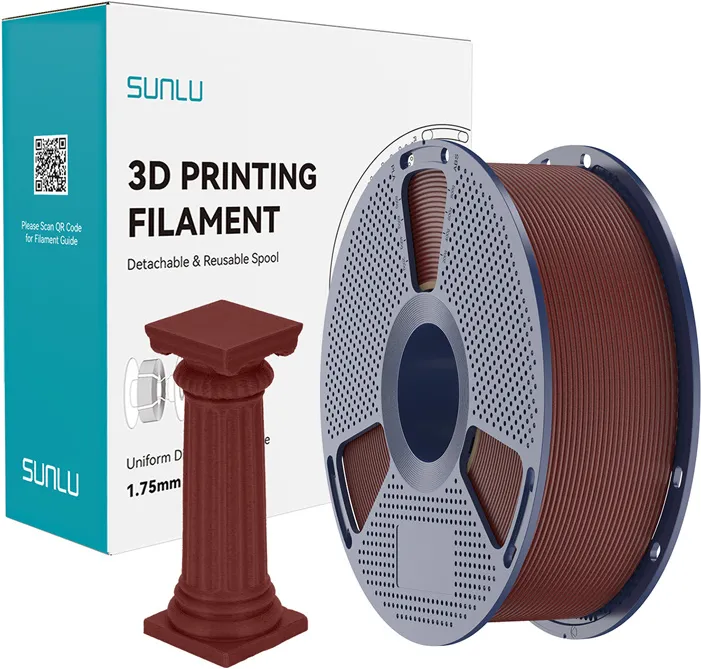Filament de marmură de mare viteză Sunlu PLA (roșu cărămiziu)