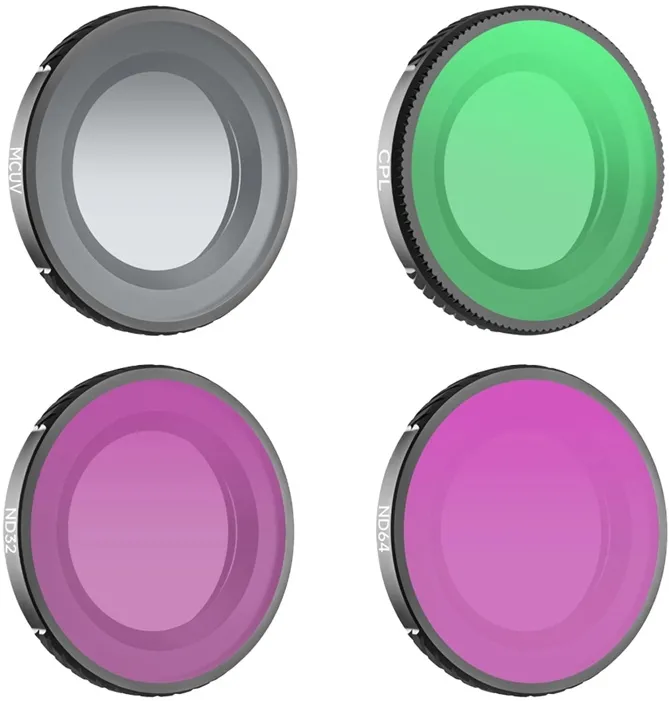 Set de 4 filtre Sunnylife MCUV + CPL + ND32 + ND64 pentru Osmo Nano