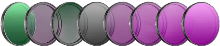 Zestaw filtrów do DJI Action 6 (CPL/MCUV/ND8/16/32/64/Light Pollution LPR/Black Mist 1/4)