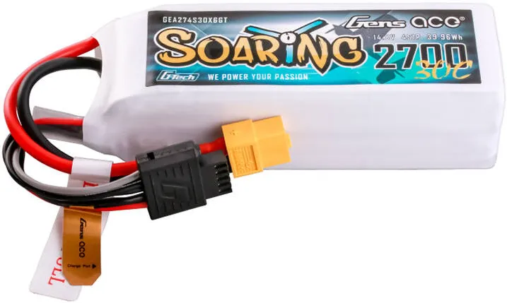 Gens ace G-Tech Soaring 2700mAh 14.8V 30C 4S1P LiPo XT60