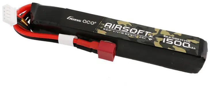 Gens ace 25C 1500mAh 3S1P 11.1V Airsoft Gun Lipo baterie cu T Plug