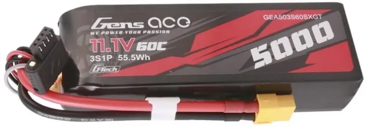 Gens ace G-Tech 5000mAh 11.1V 60C 3S1P Lipo cu XT60 Plug