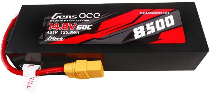 Gens ace G-Tech 8500mAh 14.8V 60C 4S1P Lipo Battery Pack PC Material Case cu XT90 plug