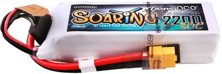 Gens ace G-Tech Soaring 2200mAh 14.8V 30C 4S1P Lipo Battery Pack cu mufă XT60