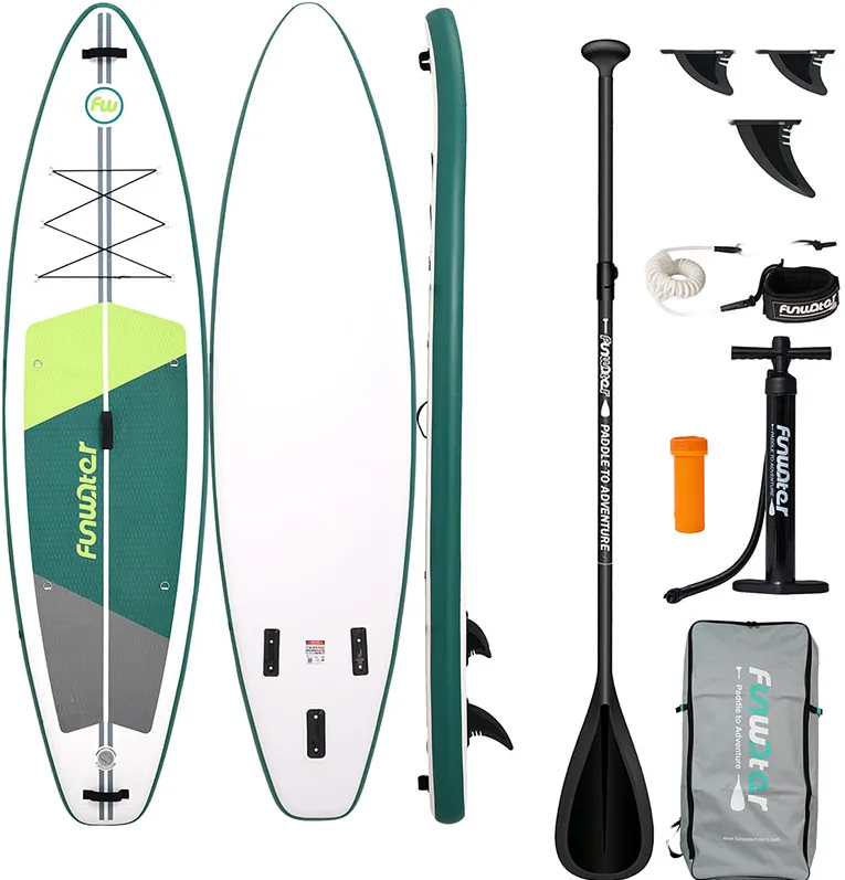 Placă de paddleboard FunWater SUP SUPFW69A 3,35m (verde-albă)