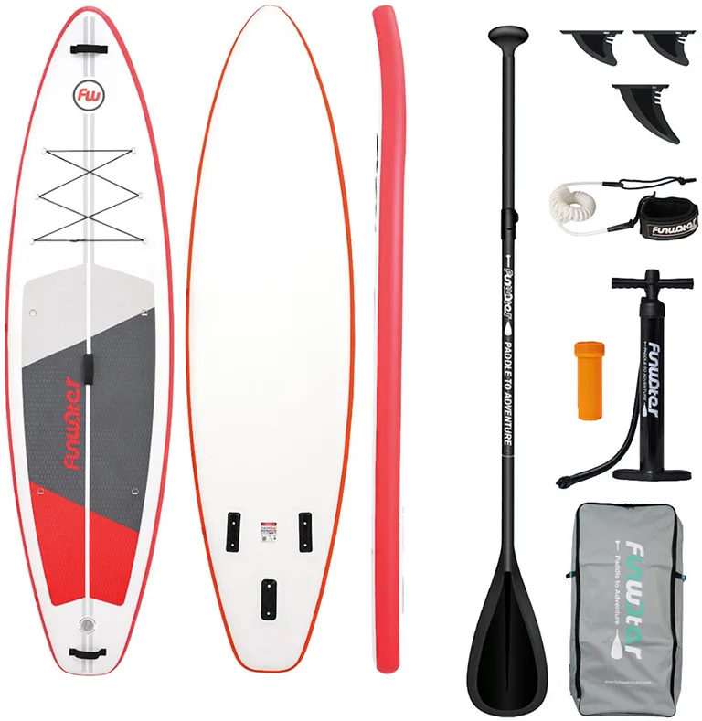 Placă de paddleboard FunWater SUP SUPFW69C 3,35m (roșu-albă)