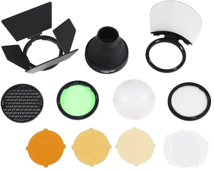 Set de accesorii GODOX AK-R1 pentru blițuri cu cap rotund