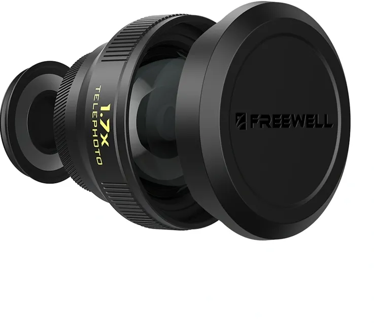 Obiectiv teleobiectiv Freewell 1,7x pentru smartphone, cu montură de 17 mm