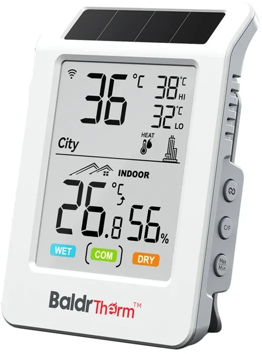 BALDRTHERM HCS596WB Termohigrometru cu Wi-Fi alimentat cu energie solară