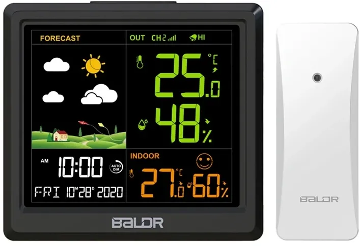 Stație meteorologică BALDRTHERM B0389WST2H2-V1 cu senzor exterior