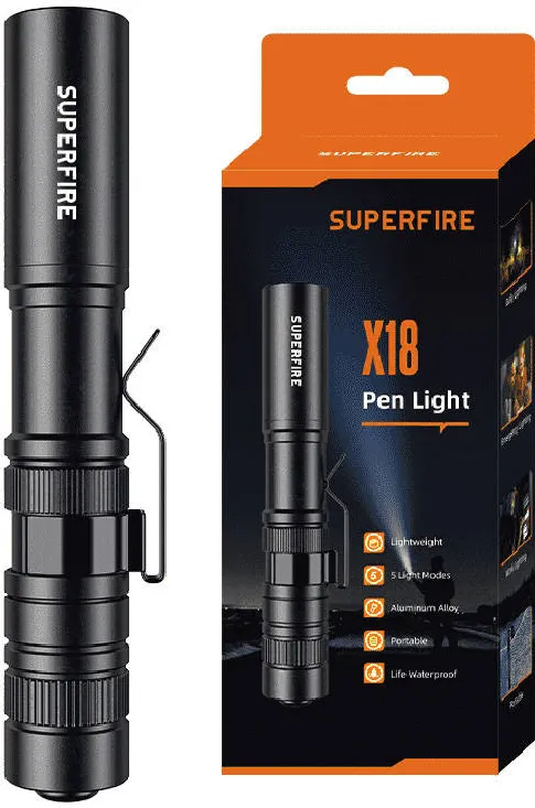 Lanternă Superfire X18 – 55 lm, 5W, 5 moduri, 38 m