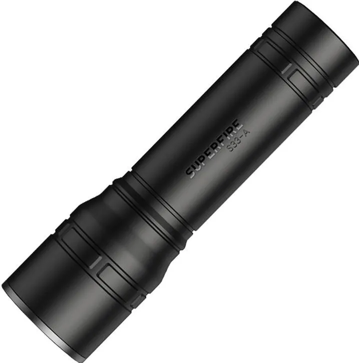 Lanternă Superfire S33-A – USB, neagră, 4 moduri