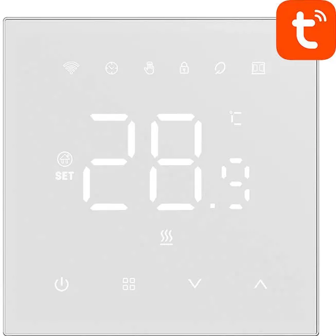 Termostat inteligent Avatto WT410-BH-3A-W Boiler pe gaz 3A WiFi