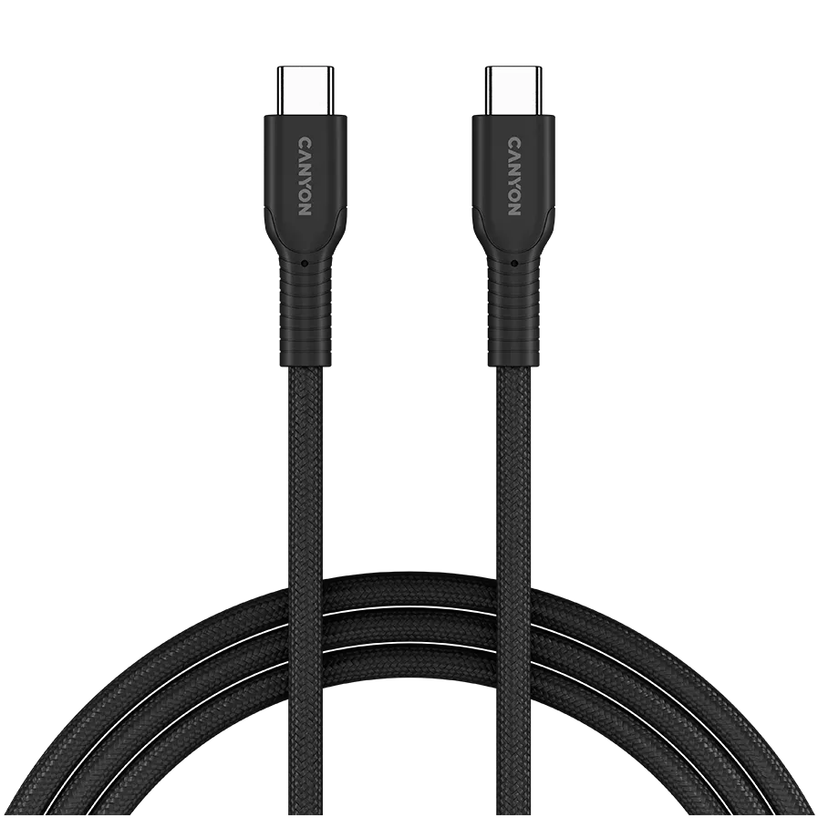 CANYON cable OnWire 60CL C-C 60W COLOR Braided 1m Black