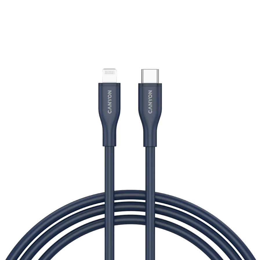 CANYON cable CLNM60 C-L 60W MFI 1m Silicon Blue