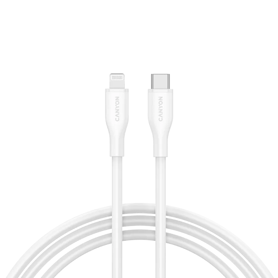 CANYON cable CLNM60 C-L 60W MFI 1m Silicon White