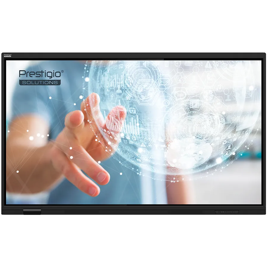 PRESTIGIO SOLUTIONS Multiboard 86-inch Light Series Gen 7, Android 14, Google EDLA, AI button, 8/128GB, 50TP, black