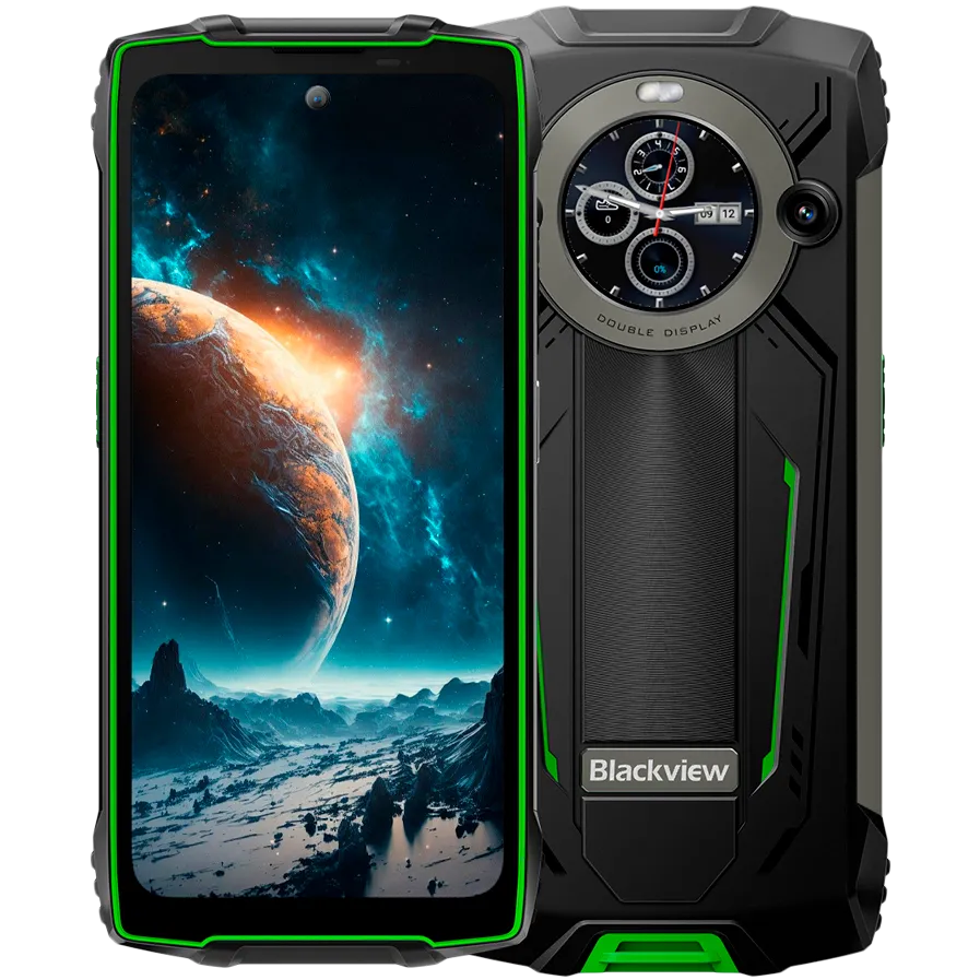 Blackview Rugged BV8200 LTE 6.5-inch FHD+IPS 1080x2400 120Hz Corning 3th + 1.3-inch 360x360 12+256GB MT8781 Octa-core 2.2GHz 8800mAh NO Charger CAM Front 32MP Rear 50+13MP IP68/IP69K/MIL-STD-810H NFC Fingerprint Green