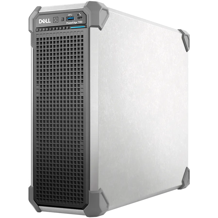 Dell PowerEdge T160 Tower Server,Intel Xeon 6 Performance 6325P 3.5G(4C/8T),32GB UDIMM 5600MT/s,2x480GB SSD SATA 6Gbps RI(3x3.5 and 2x2.5 Cabled HDD),PERC H355,iDRAC9 Enterprise 16G,Broadcom 5720 Dual Port 1Gb,300W Cabled PSU,3Yr NBD