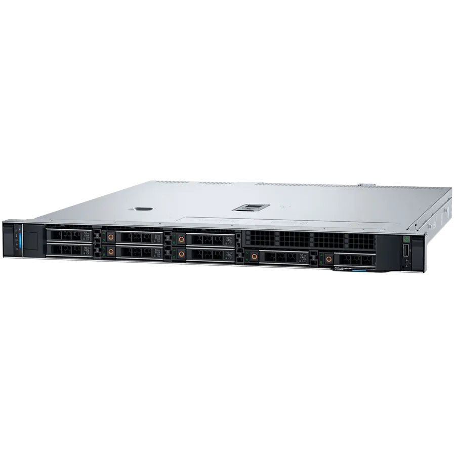 Dell PowerEdge R360 Rack Server,Intel Xeon 6 Performance 6369P 3.3G(8C/16T),32GB UDIMM 5600MT/s,2x4TB HDD 7.2K RPM SATA(up to 4x3.5" Hot Plug HDD),PERC H355,iDRAC9 Ent 16G,1U Std Bezel,Broadcom 5720,Dual Hot-Plug Power Supply(1+1)700W Tit,3Yr NBD